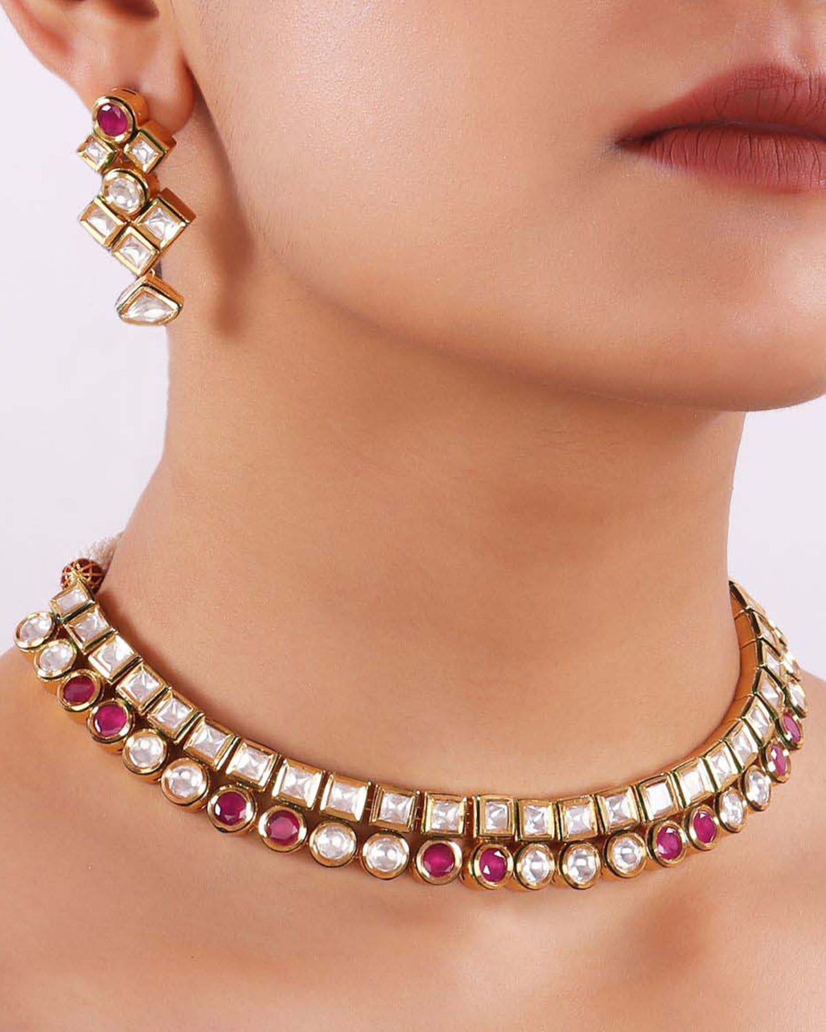 Radiant Double-line Kundan Necklace