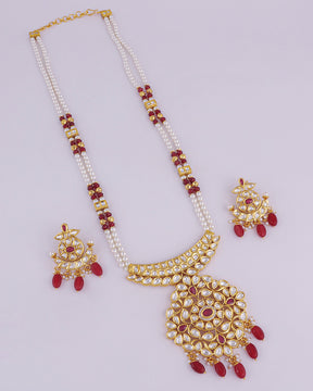 Kundan Vrindavan Pendant Set