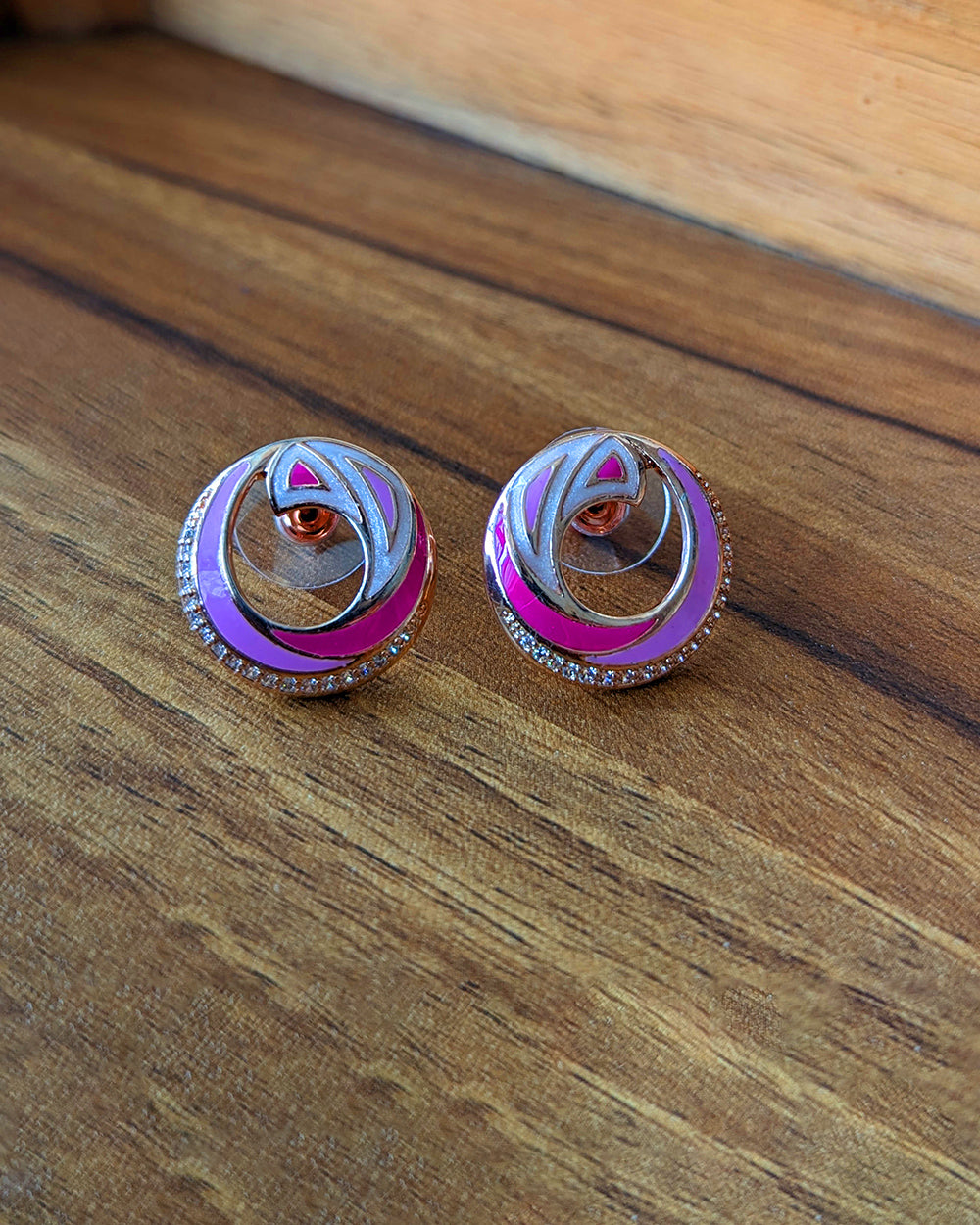 RE02 - Meenakari Hoop Studs