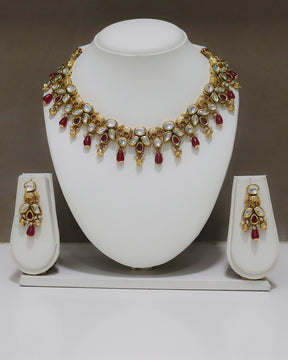 Gajj Kundan Necklace Set