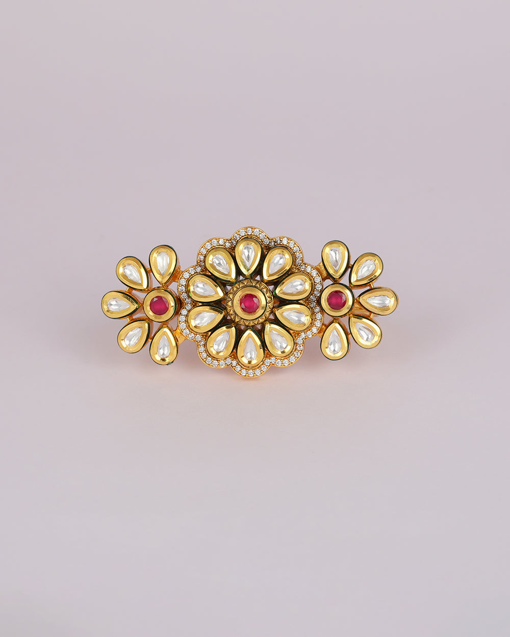 Tres Fleur Kundan Ring