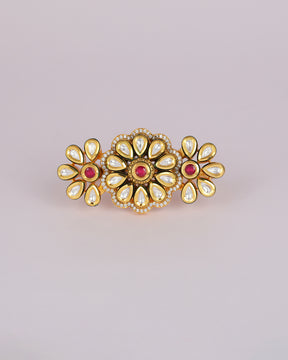 Tres Fleur Kundan Ring