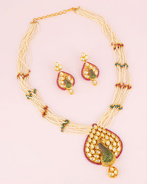 Pakhi Mor Pendant Set