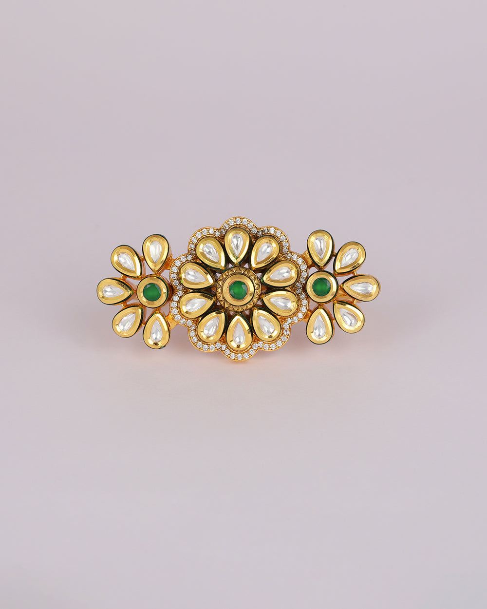 Tres Fleur Kundan Ring