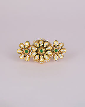 Tres Fleur Kundan Ring