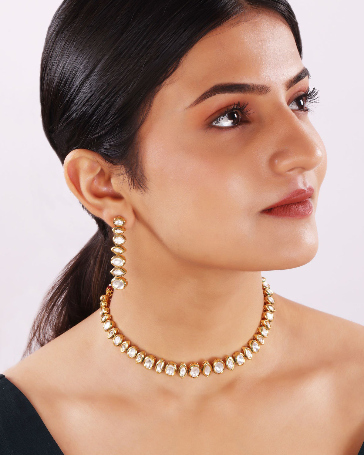 Fusion Kundan Necklace Set