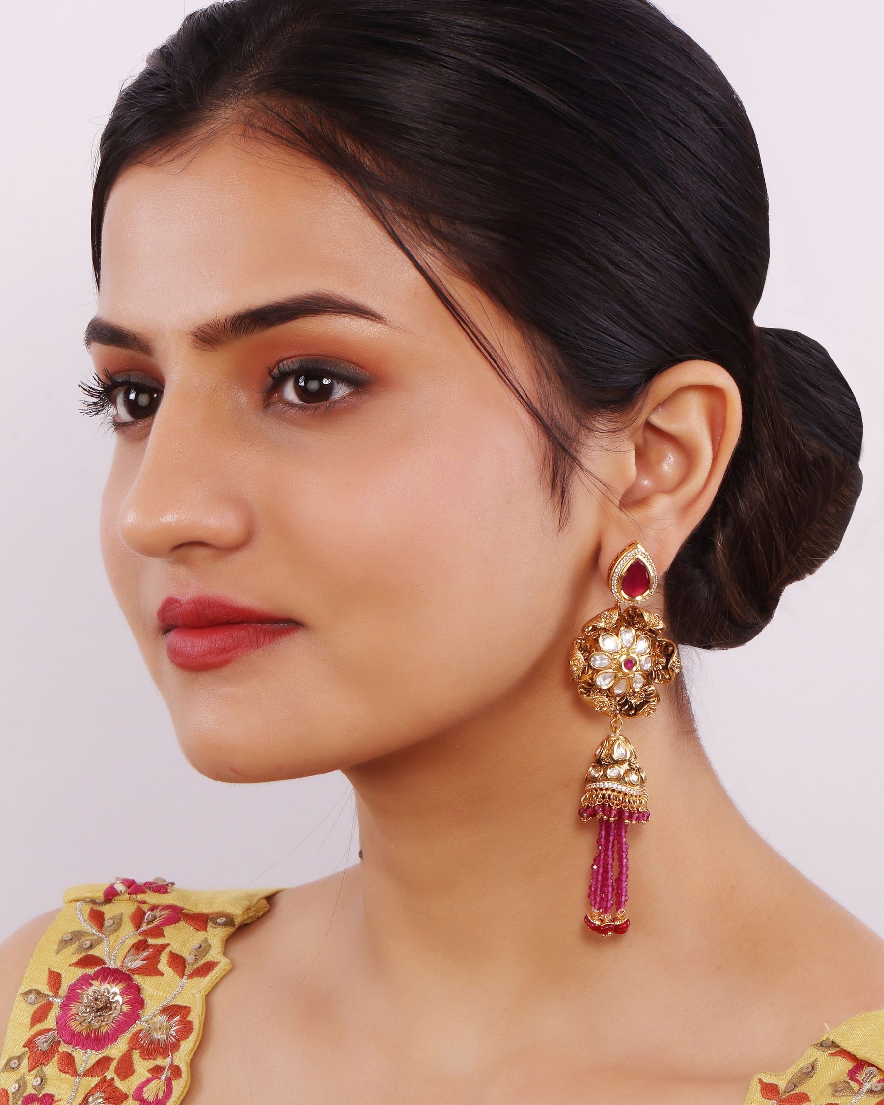 Fleur Blossom Jhumka Earrings