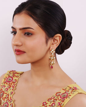 Dua Jhumka Kundan Earrings