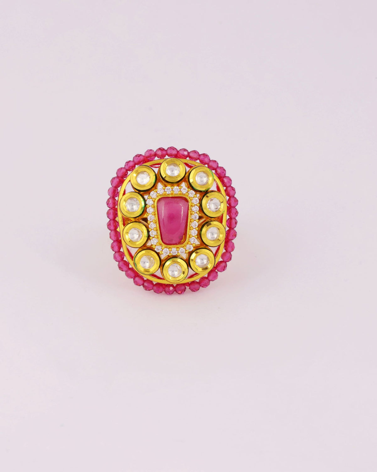 Flamingo Kundan Ring