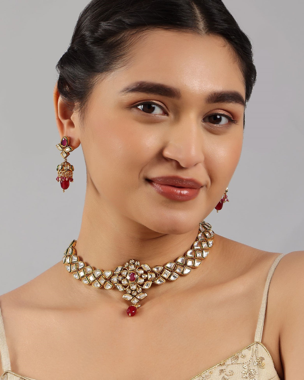 Mosaic Kundan Necklace Set