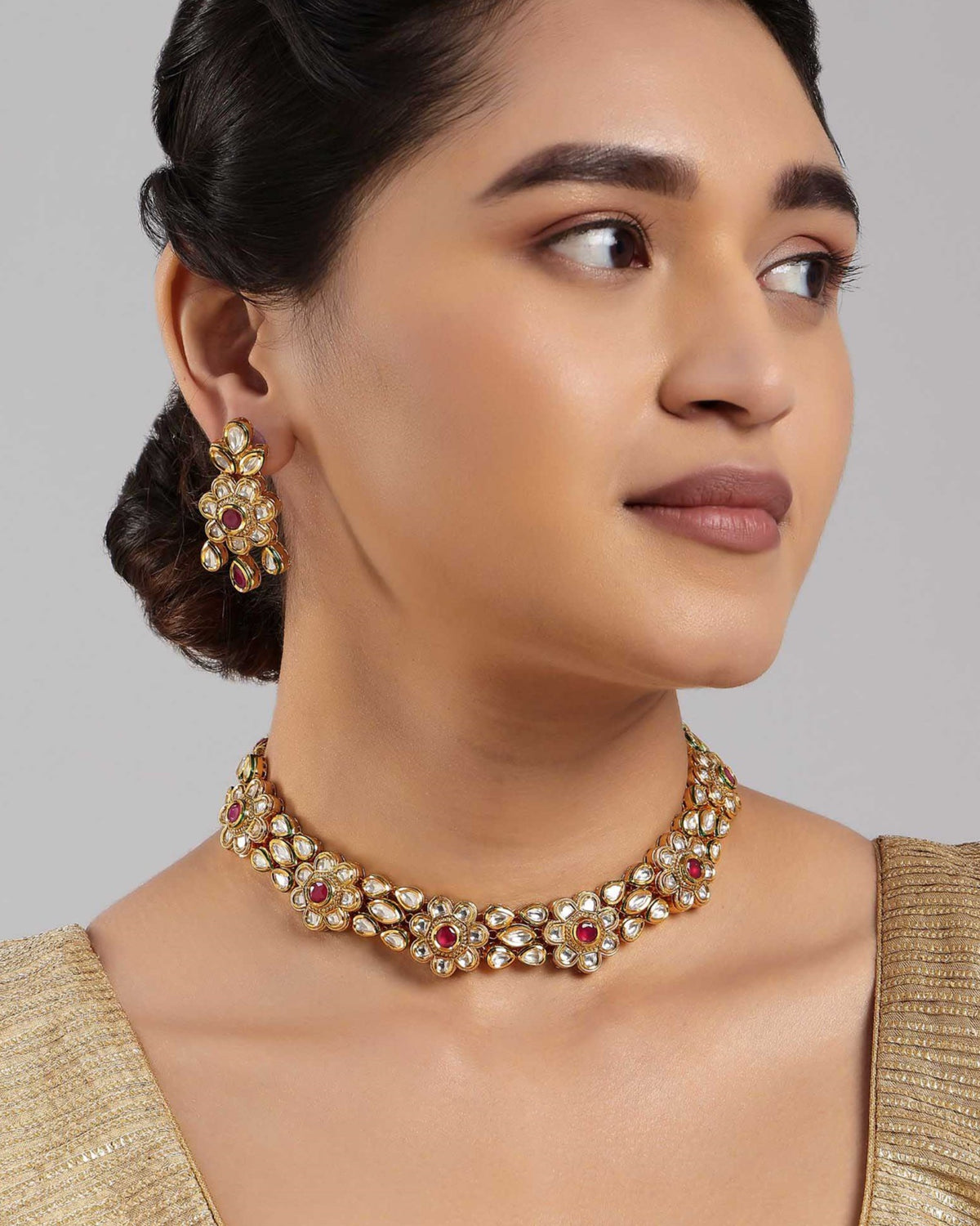 Daisy Kundan Necklace Set