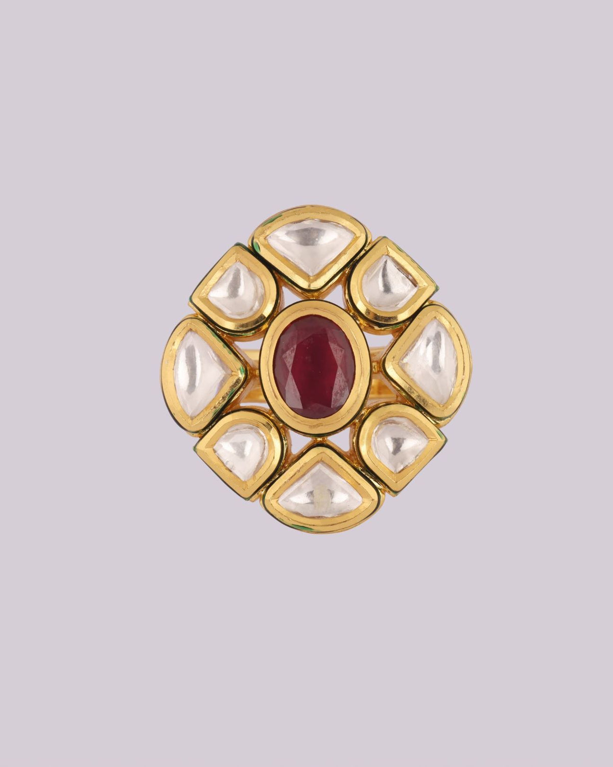 Rhombus Kundan Ring