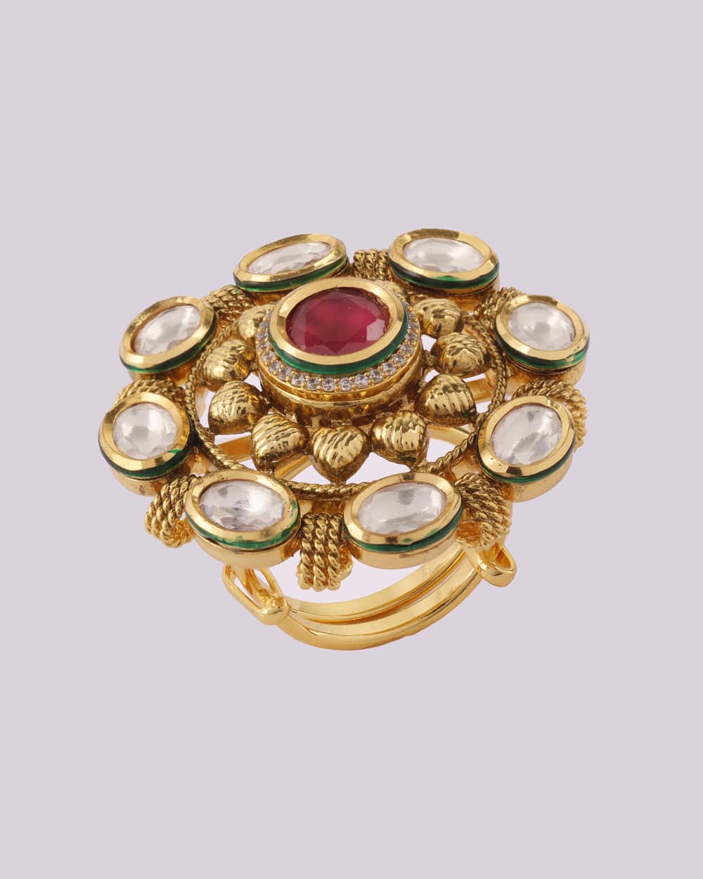 Antique Fleur Kundan ring