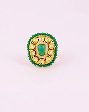 Flamingo Kundan Ring