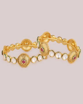 Antique Orb Kundan Bangles