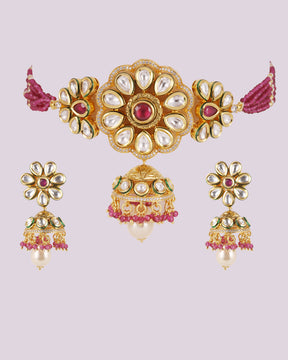 Fleur Jhumka Choker Set