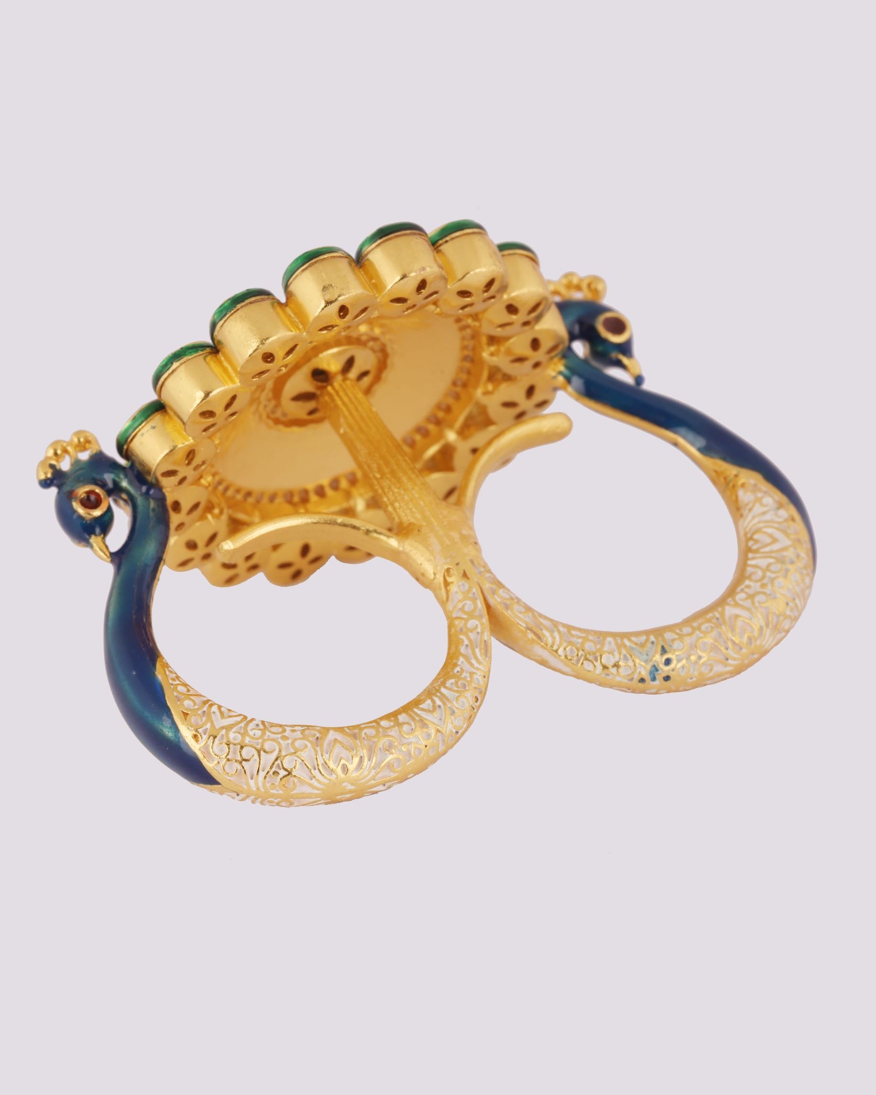 Peacock Antique Dual Ring